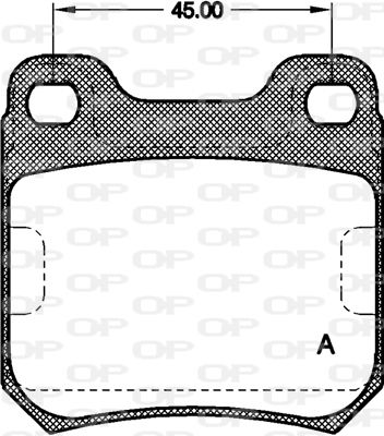 OPEN PARTS Комплект тормозных колодок, дисковый тормоз BPA0239.40